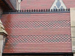 Brown Antique clay tiles at St James Church